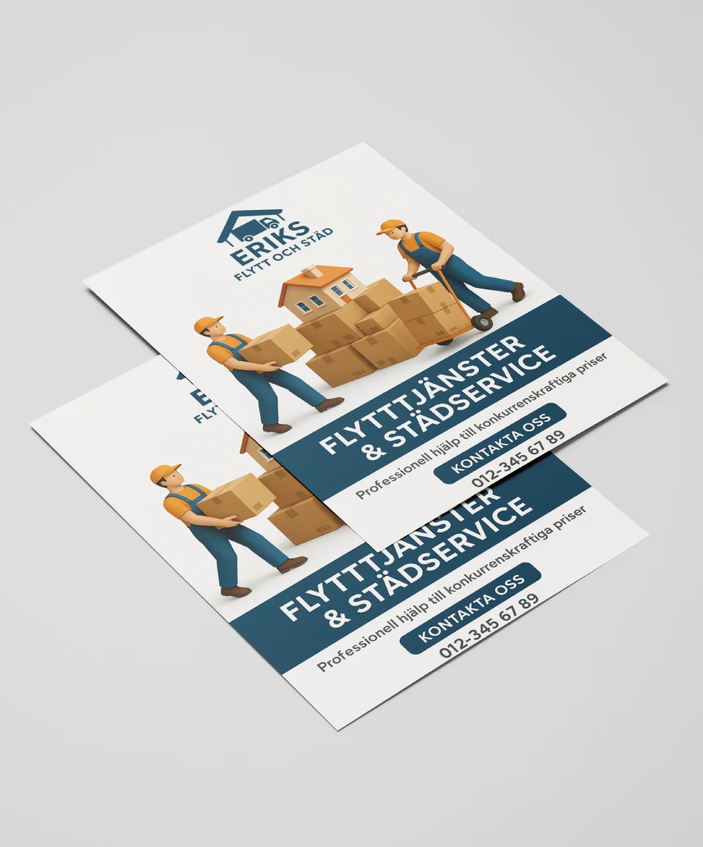 Exempel på tryckt reklammaterial